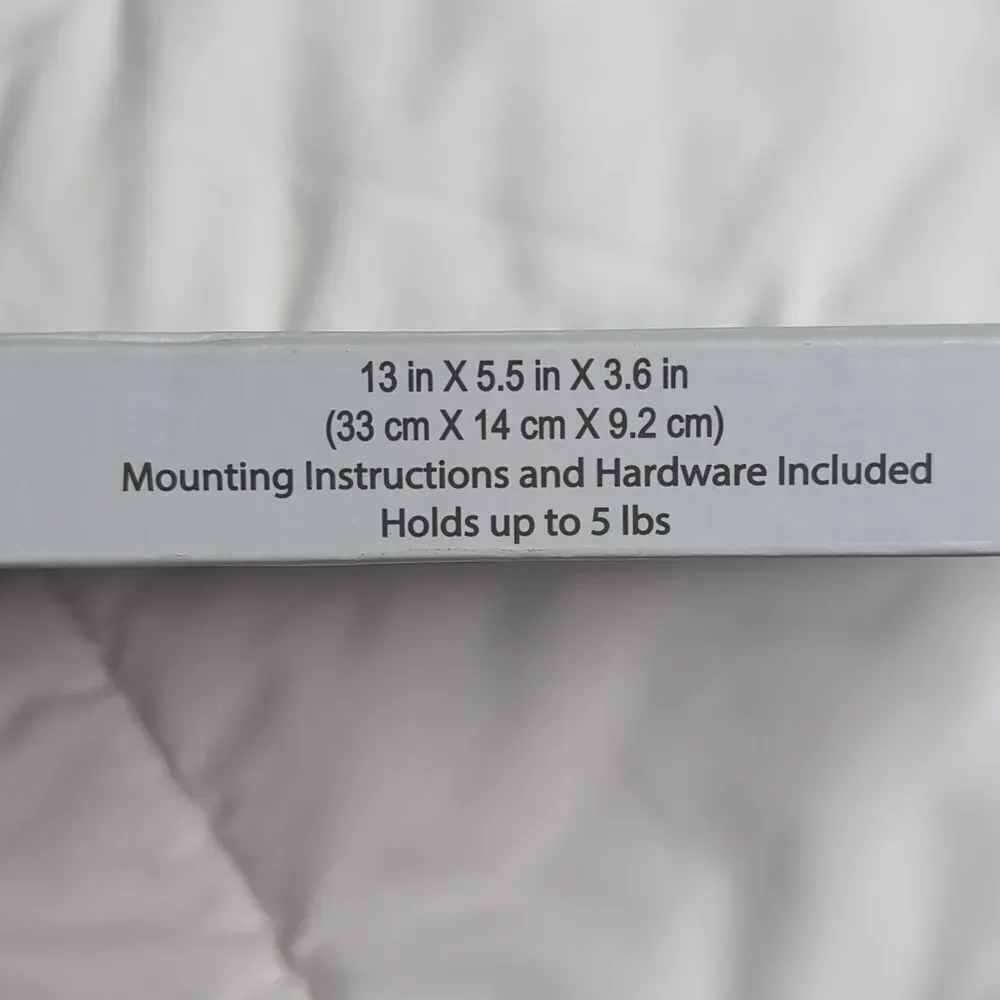 True Living 2 Tier Wall Shelf in Brown, NEW in Box. - Picture 4 of 4